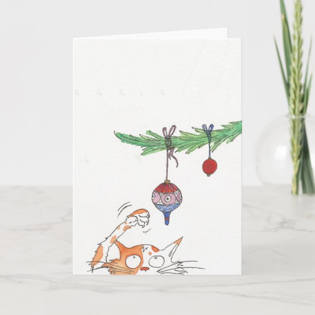 Klassiskt julvykort kort (Framsida)