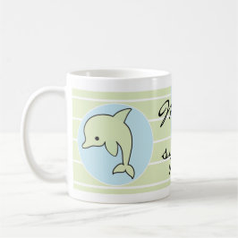 Klassiskt kaffe mugg, Blue Dolphin Mamma Sippy Kop Kaffemugg