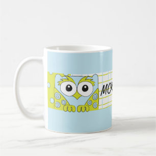 Klassiskt kaffe mugg ’Blue Uggla Mamma Sippy Kopp’