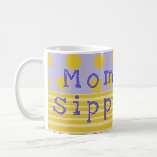 Klassiskt kaffe mugg Guld & Lila Mommys Sippy Kopp (Vänster)