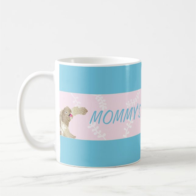Klassiskt kaffe mugg "Rosa Turtle Mamma Sippy Kopp (Vänster)