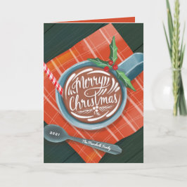 Klassiskt kakao God jul Mugg non-Photo Helgkort