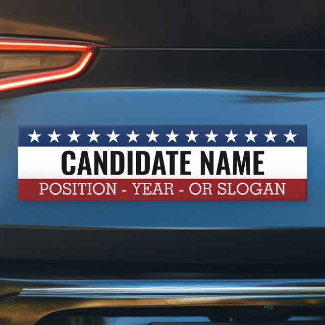 Klassiskt Kampanj-märke för nästa val Bildekal (Create Your Own Bumper Sticker)