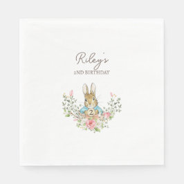 Klassiskt kaninfödelsedag pappersservett