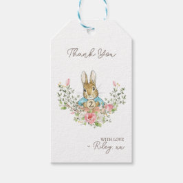 Klassiskt kaninfödelsedag presentetikett