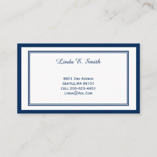 Klassiskt kantat Telefonkort Visitkort