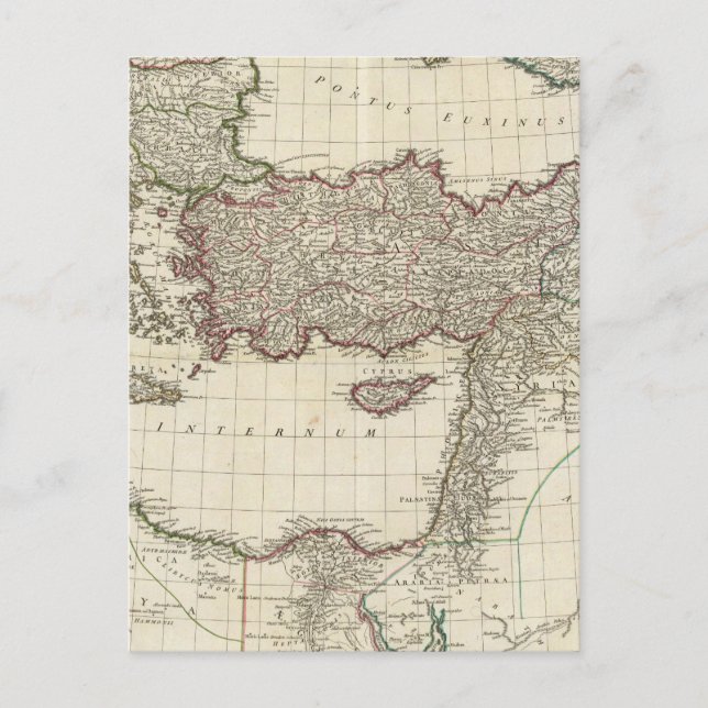 Klassiskt Karta i Rom Vykort (Framsida)