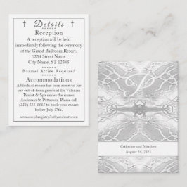 Klassiskt katolskt monogrammat-informationskort tilläggskort