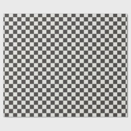 Klassiskt kol svart & kräm rutigt presentpapper