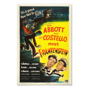 Klassiskt komedi möter klassiskt monster fototryck