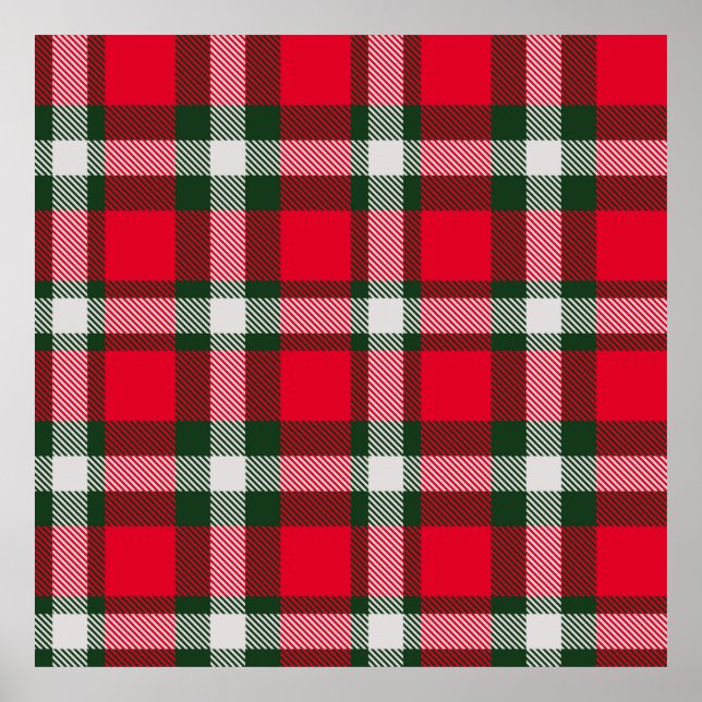 Klassiskt kontrollerad Tartan Sömlös design Backgr Poster (Framsidan)