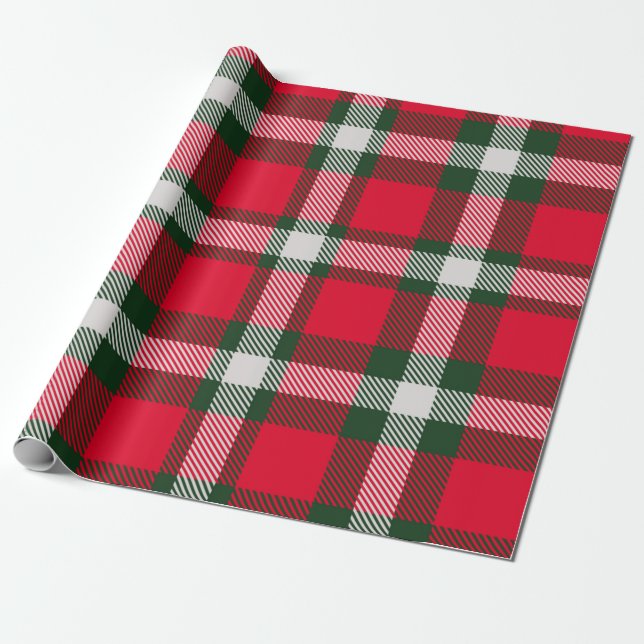 Klassiskt kontrollerad Tartan Sömlös design Backgr Presentpapper (Utrullad)