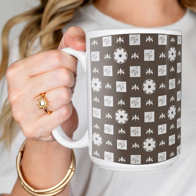 Klassiskt kontrollerat Mönster Kaffemugg (Skapare uppladdad)