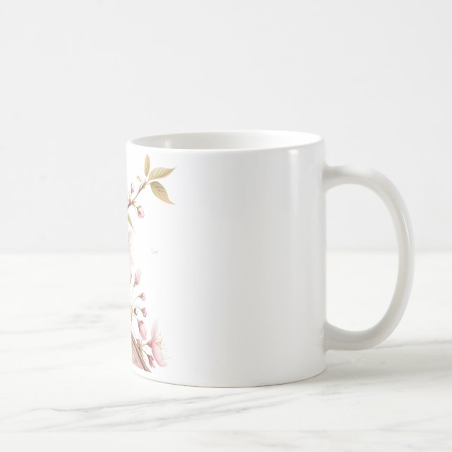 Klassiskt Körsbärsblomtemamotté Kopparstermugg Kaffemugg (Höger)