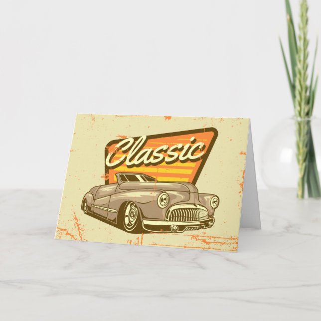 Klassiskt kort för bilhälsning (Framsida)