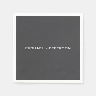 Klassiskt Kreativ Trendig Mörk Grått & vit Pappersservett