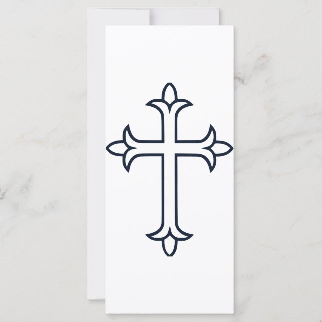 Klassiskt kristet kors minimalistisk finkonst (Framsida)