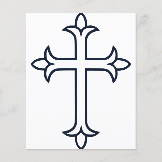 Klassiskt kristet kors minimalistisk finkonst (Framsida)