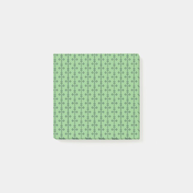 Klassiskt kristet kors minimalistisk finkonst post-it block (Framsida)