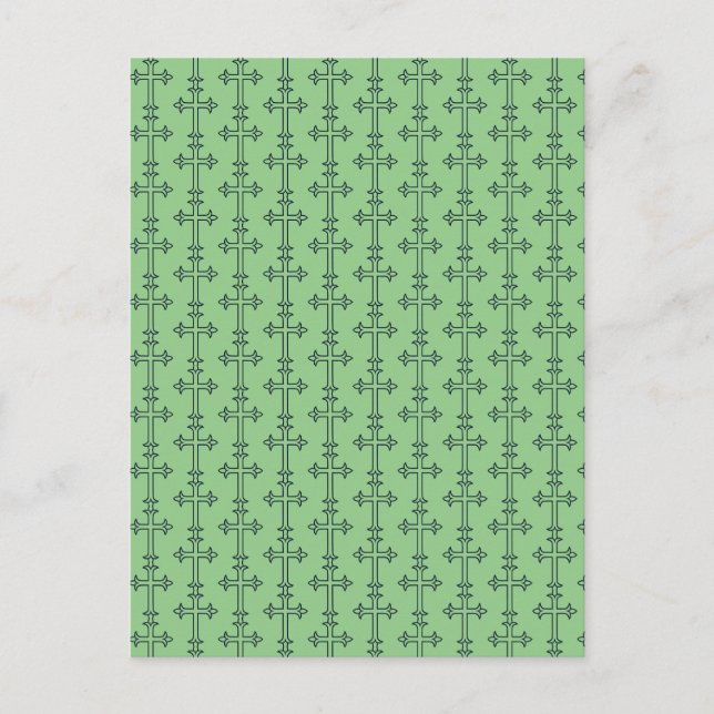 Klassiskt kristet kors minimalistisk finkonst vykort (Framsida)