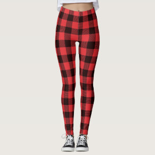Klassiskt kryssat Red and Black Buffalo Play Leggings