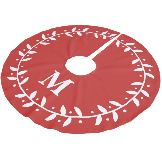 Klassiskt läderandekrans och första familjen Brev Julgransmatta Borstad Polyester (Vinklad)