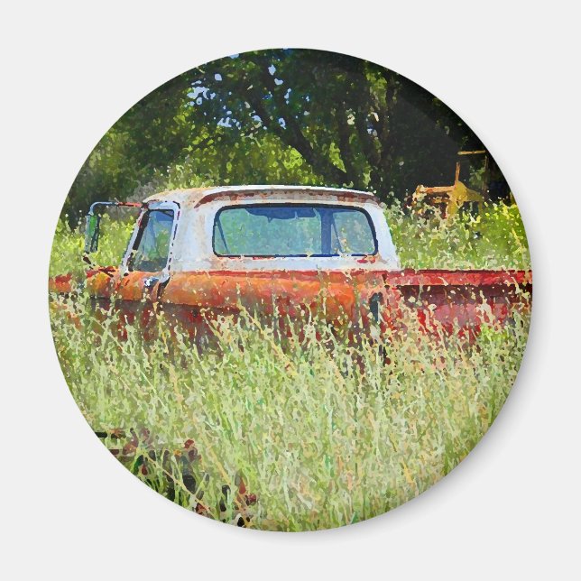 Klassiskt Land Pickupt Magnet (Framsidan)