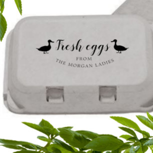 Klassiskt lantbruk anka Egg Carton Frimärke Självfärgande Stämpel