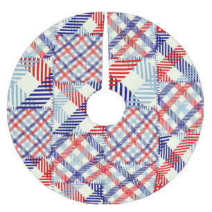 Klassiskt lapptäcke: Fack Mönster Julgransmatta Borstad Polyester