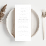 Klassiskt lätt Grått-kalligrafi Formal Bröllop Meny<br><div class="desc">Den här designen är en del av en samling. Kontakta mig om du behöver hjälp med att hitta matchande design eller produkter. Den finns även i färg som alternativ</div>