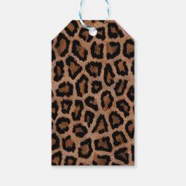 Klassiskt leopard Mönster Animal Print Presentetikett