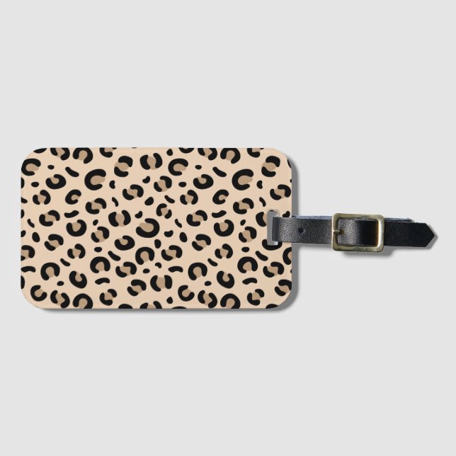 Klassiskt leopardtryckt telefonfodral Stilrent dju Bagagebricka (Framsida horisontal)