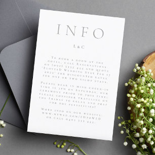 Klassiskt Light Grått Elegant Modern Info-hölje OSA Kort