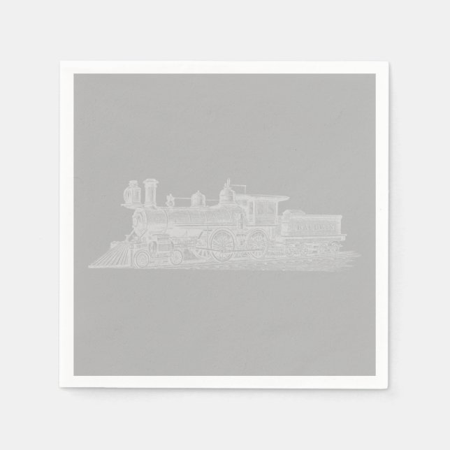 Klassiskt lok Tåg ANPASSNINGSBAR FÄRG Pappersservett (Framsidan)