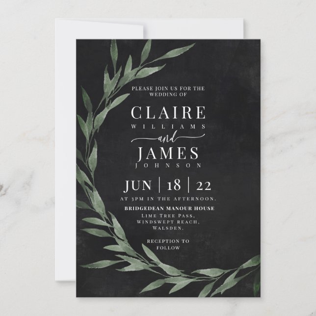 Klassiskt Löv drömmande drama. Inbjudningar (Framsida)