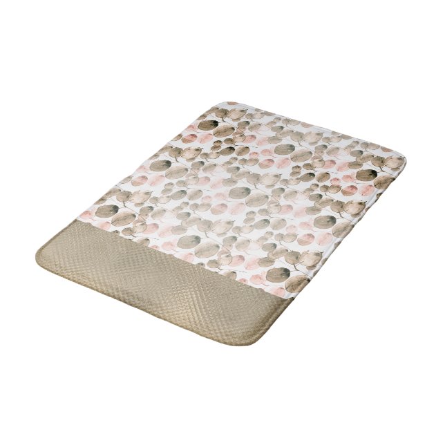 Klassiskt lövvattenfärg för botaniskt läder badrumsmatta (Vinklad)