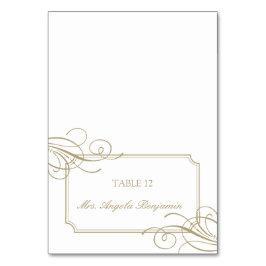 Klassiskt lyxplatskort Guld Ram Bordsnummer