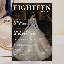 Klassiskt magasin Stil 18:e födelsedagen Inbjudningar