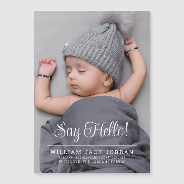 Klassiskt magnetkort för anvisning till Baby, mini (Framsida)