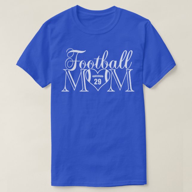 Klassiskt Mamma 29 som min pojke Jersey-nummer T Shirt (Design framsida)