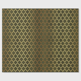 Klassiskt marockanskt Mönster i Guld Wrapping Papp Presentpapper