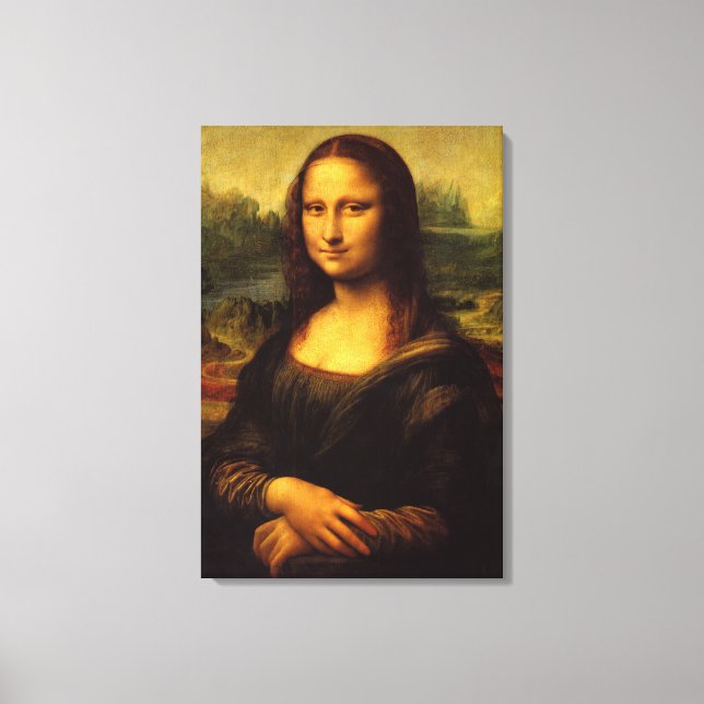 Klassiskt mästerverk målning Mona Lisa Canvastryck (Framsida)