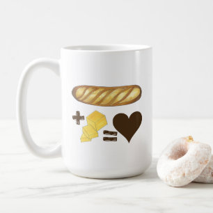 Klassiskt matparningsfack + smör = Kärlek Hjärta Kaffemugg