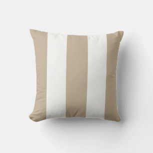 Klassiskt med beige sandvit lodrät kudde