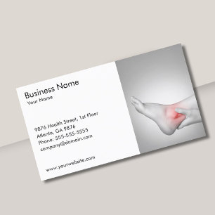 Klassiskt med foto av Womans Ankle Doktor Visitkort