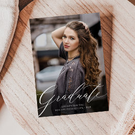 Klassiskt meddelande om Elegance Script Studenten Inbjudningar