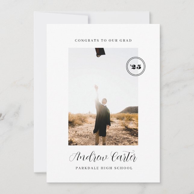 Klassiskt meddelande om Studenten för högskolan Inbjudningar (Framsida)