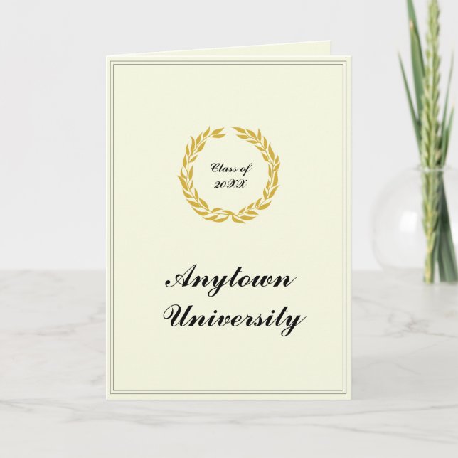 Klassiskt meddelande Studenten 5 x 7 (Framsida)