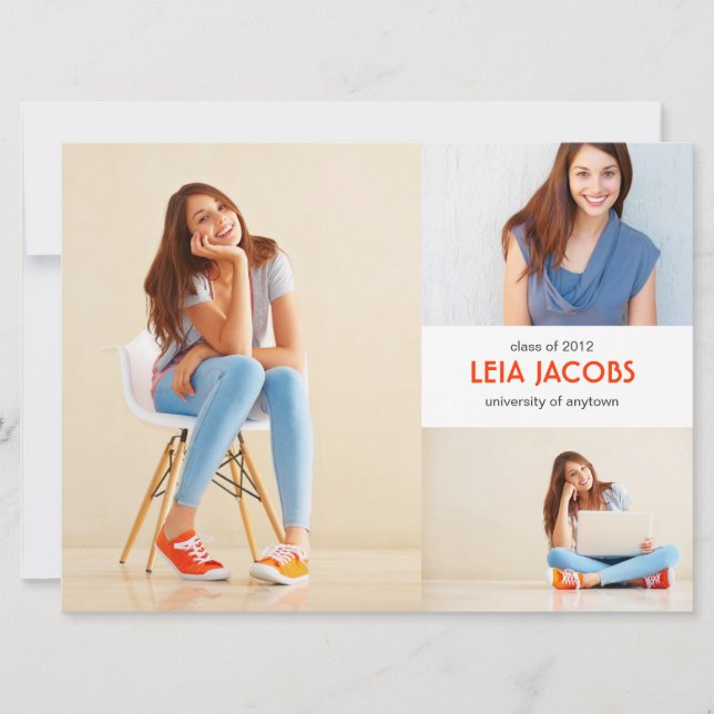 Klassiskt meddelande XL 3 Photo Studenten (Framsida)