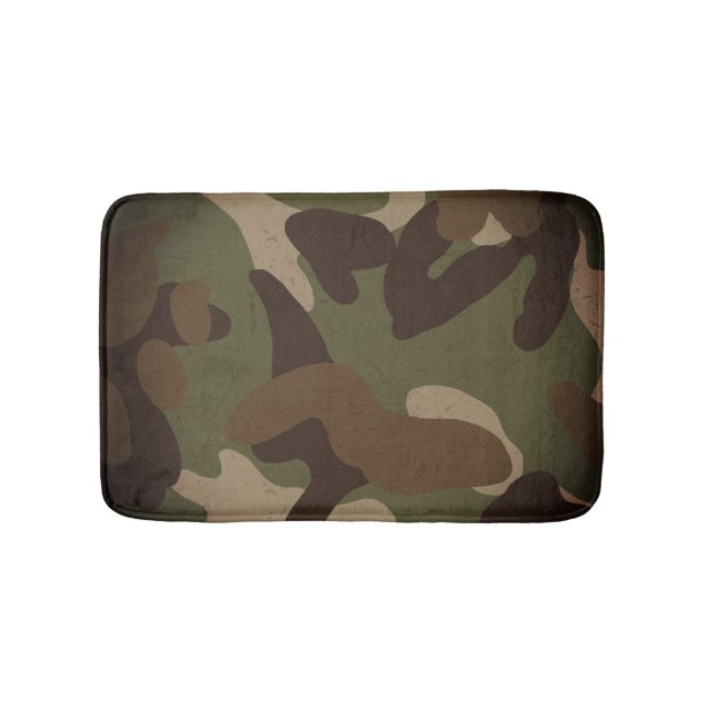 Klassiskt militärt kamouflage-mönster badrumsmatta (Framsidan)